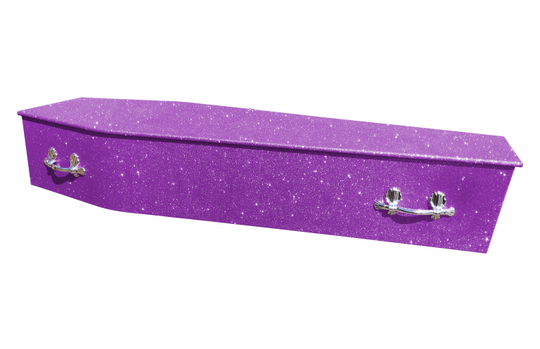 Purple glitter coffin